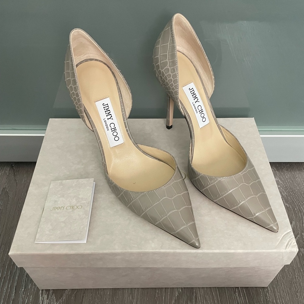 Jimmy Choo Amya Dorsay | Croc Embossed Leather 37